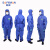君御 GAJ1000 一次性连体防护服 透气带帽防尘喷漆服 无纺布隔离服（蓝色）XL