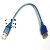 定制高速2.0USB延长线 公对母数据线A/F 连接线 双屏蔽双磁环铜10米 浅蓝色 0.3米 无环 10m