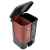 普利赛拉 脚踏分类垃圾桶居家办公双桶小号干湿分离垃圾箱 棕+黑（湿垃圾+干垃圾） 20L