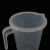 赫思迪格 加盖塑料量杯 带把手pp透明刻度杯 塑料带盖测量杯计量杯 2000ml加盖 HHW-187