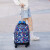 爱路易（ailouis）时尚拉杆书包男中学生双肩书包女旅行背包万向轮大容量行李箱 双拉杆-机器人