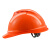 盾守 安全帽 新国标ABS 防砸透气 工业头盔电力工程工地建筑施工抗冲击 免费印字 V型透气款桔色