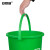 安赛瑞 塑料分类水桶 带盖手提垃圾桶 干湿分离厨余垃圾分类餐厨圆桶 绿色 20L 710050