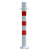 百舸75cm红白道口柱钢管警示柱隔离桩路桩铁立柱防撞柱反光固定桩 红白有耳款