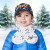BanZ儿童卡通图案保暖围巾秋冬季保暖男女可爱防水毛绒宝宝围脖1-10岁 熊猫 1-10岁