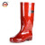 上海牌 702 高筒雨靴 劳保胶鞋防护靴防水鞋雨鞋PVC雨靴 茶色40码