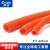 材通pvc波纹管3分16mm/4分20mm塑料穿线管家装管电工电线保护管螺纹管 波纹管红色（直径4分20mm 50米）