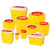 锐器桶废物利器盒黄色一次性锐器盒诊所用圆形方形针头垃圾桶 10个圆形10升
