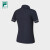 斐乐（FILA）官方女子针织短袖POLO衫2024夏新款高尔夫运动防晒上衣 潮汐蓝-DB 160/80A/S