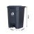 知旦 塑料垃圾桶 50L灰盖款 室外垃圾箱公园垃圾桶学校公司垃圾桶可定制 ZT239