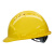 盾守 安全帽 新国标ABS 防砸透气 工业头盔电力工程工地建筑施工抗冲击 免费印字 三筋透气黄色