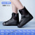 定制适用雨鞋男女款雨天防水雨靴套鞋防滑加厚耐磨儿童硅胶雨鞋套夏季水鞋 黑色-中筒 XS(32-33)