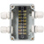 接线端子盒 塑料监控电源带端子户外防水穿线电缆分线 密封盒 二进二出6位端子25A（带耳）