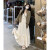 皮尔卡丹（pierre cardin）大码法式白色吊带连衣裙2024新款女秋季裙子胖mm遮肚显瘦长裙 毛衣外套 L码(建议100-120斤)