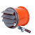 高速百叶圆筒抽风机工业大功率管道可变速排气扇换气油烟机ONEVAN 8寸橙色高速圆筒带开关低速