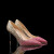 奢迪卡奢侈女鞋品牌高跟鞋女夏新款渐变亮片时尚细跟婚鞋尖头浅口单鞋 粉金色6.5cm 34 精美礼盒