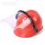 LISMCKT-MP2099国标电力职业安全帽绝缘国家电网电工全脸面罩 红色绝缘全脸透明面罩