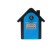 安赛瑞 金属双开密码钥匙盒 防盗密码钥匙盒 安全锁盒金属储存钥匙保险盒 蓝色 1C00109