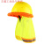 悦常盛夏季防晒遮阳板配安全帽施工地透气套在头盔遮阳罩帽檐子 荧光黄色帽套