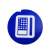 桌面5S物品定位贴（对讲机 ）办公室桌面物品定位定置标识(5片装） 5S管理标签 10cm (电话)
