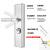 苏墨防盗门门锁把手通用套装面板配件手柄家用老式不锈钢拉手锁芯大全 不锈钢4.0加厚多功能把手 >55mm 通用型 带钥匙