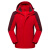 君御 加厚冲锋衣 拼色三合一冬季可拆卸 JY-C101 条户外防寒保暖外套 男女  红色 M