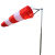 风向袋加厚荧光防水尼龙反光风向仪风向标户外旋转厂家直销 加厚红白色尼龙款 0.8米
