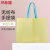 玛仕福 超市折叠购物手提包装袋广告礼品外卖环保袋浅黄横版大号45*35*12cm