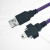 渤海工业相机数据线USB2.0A公转mini迷你带锁固定高柔拖链线屏蔽带磁环屏蔽传输连接线现货定制 紫色高柔 4米