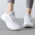 阿迪达斯 （adidas）女鞋子2024夏季网面透气缓震舒适小白鞋户外旅游运动鞋百搭休闲鞋 HQ8476 36