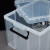 艾科堡 透明收纳箱45L大号收纳箱四方塑胶箱有盖塑料储物箱整理箱 AKB-SNX-02