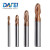 DAFEI65度硬质合金钨钢球头铣刀金色涂层2刃球刀锣刀CNC刀具立铣刀R2.0*4*10*75