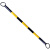 得豫工品 伸缩杆 路锥固定连接杆 PVC警示杆 2米黄黑连接杆 伸缩款 单位：个