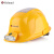 Golmud风扇安全帽 工地施工作业 降温带头灯 太阳能充电 GM765黄色