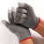 OLOEY防涂指手套白灰黑色指头沾胶手套薄款尼龙纱线手套涂胶 黑色涂指手套(12双) S