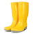 圣驰 劳工高筒白色水鞋 耐油耐酸碱厨房雨靴养殖防滑黄色雨鞋 黄色 41