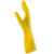 赫思迪格 JG-151 加厚乳胶手套 清洁手套 耐用耐磨牛筋手套 洗衣洗碗橡胶手套 黄色 M码（2双）
