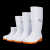 大码白色雨鞋厂工作雨靴防滑卫生靴防油加绒加棉保暖水鞋 507高筒白色 标准码 36