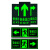 安全夜光直行左转箭头指标提示牌标疏散应紧急牌 地贴安全通道直行（5张）145x294m