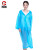 厚创 一次性雨衣 PEVA便携半透明连体长款雨披 蓝色 1件装