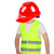帮手仕 反光背心安全帽套装 工地施工安全防护服 均码 荧光黄反光衣+蓝帽