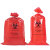 红色黄色生物危险品处理袋垃圾袋耐高温高压袋实验废弃物 红色 31*66cm 50个 送50根扎带 加厚