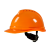 君御带透气孔V型安全帽 1552 ABS豪华型 工地建筑防砸抗冲击(YC型下颚带旋钮调节) 橙