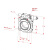 工术(KungShu）CS30-OA360W 30笼式轴向带微调旋转360°安装座 CS30-OA360W