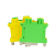 ZDCEE UK配套黄绿双色接地端子排USLKG2.5/3/5/6/10/16/35平方PE USLKG5 50片