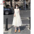 AEMAPE法式小众设计感白色吊带背心连衣裙子女夏季2024新款收腰长裙 米白色 S