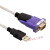 Z-TEK工业级USB转串口线RS485/422转换器ft232转接模块ZE628 一拖二 5m