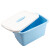 都格（Duge）塑料带提手收纳箱 储物加厚整理箱 北欧蓝标准小号8L