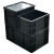 EU周转箱塑料箱可配盖电子厂零件物料胶盒框电子元件盒置物收纳箱 尺寸为400*300mm箱盖子