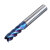 力思璞 钨钢65度硬质合金纳米蓝色涂层不锈钢钻头 平头铣刀65°四刃 Φ1.5*4*d4*50L（2个） 